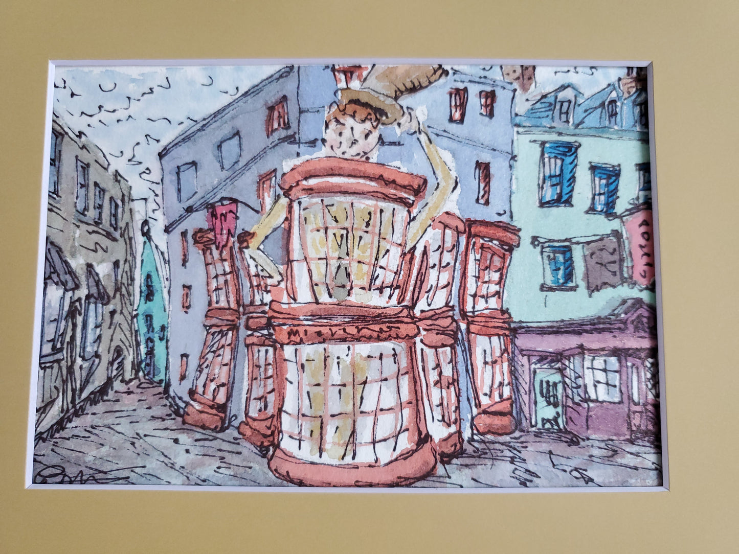Weasley's Wizarding Wheezes - Original Watercolor & Ink Painting (5x7)