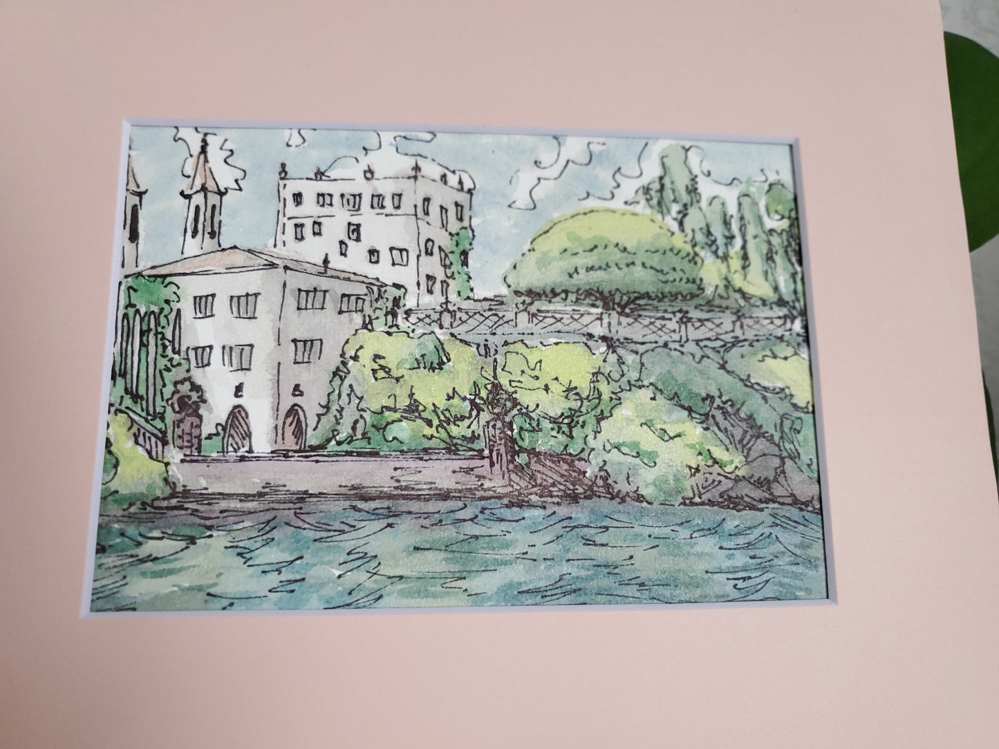 Lake Country of Naboo - Original Watercolor & Ink Painting (5x7 in)