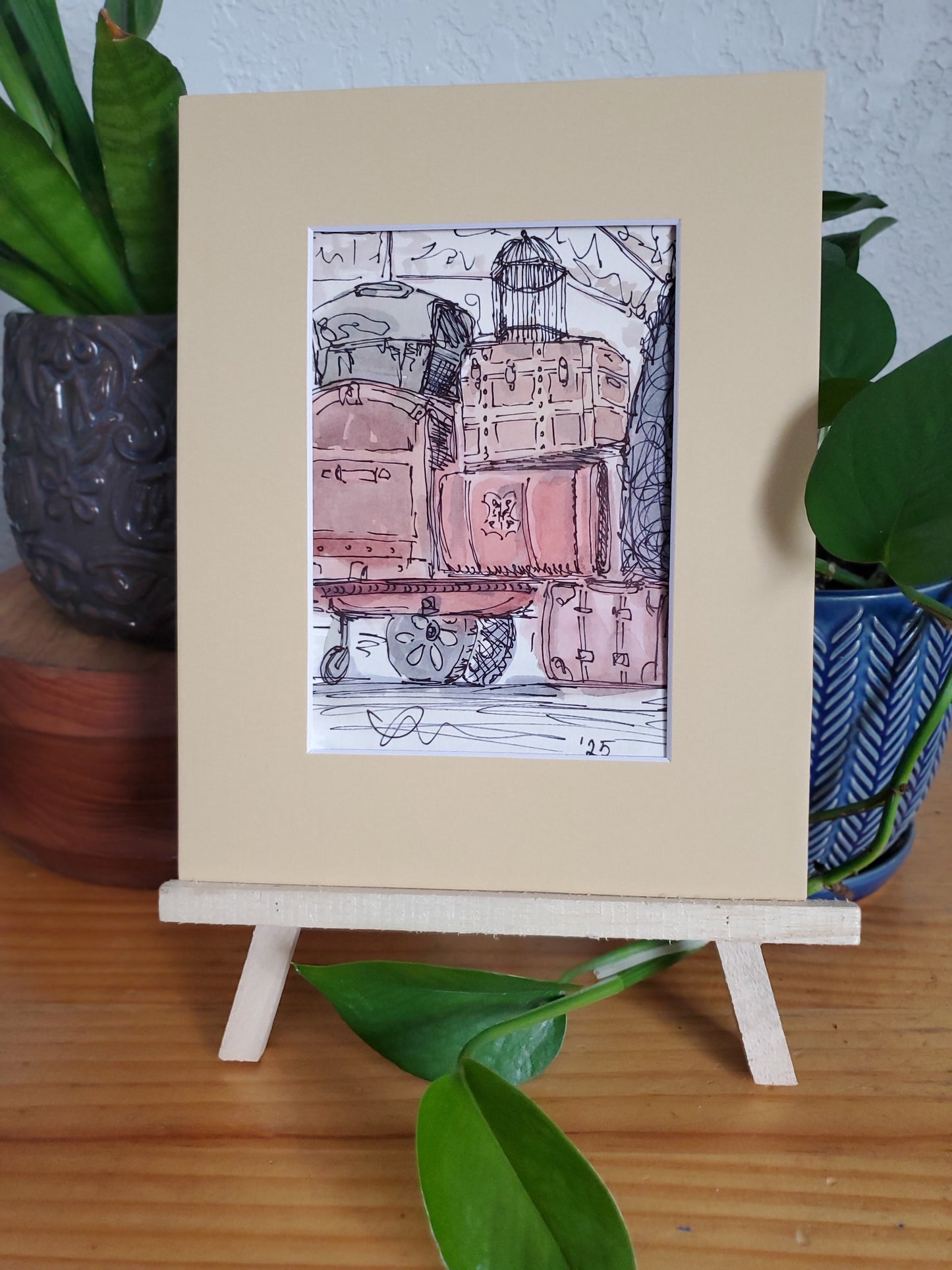 Platform 9 3/4 - Original Ink & Watercolor Painting (5x7)