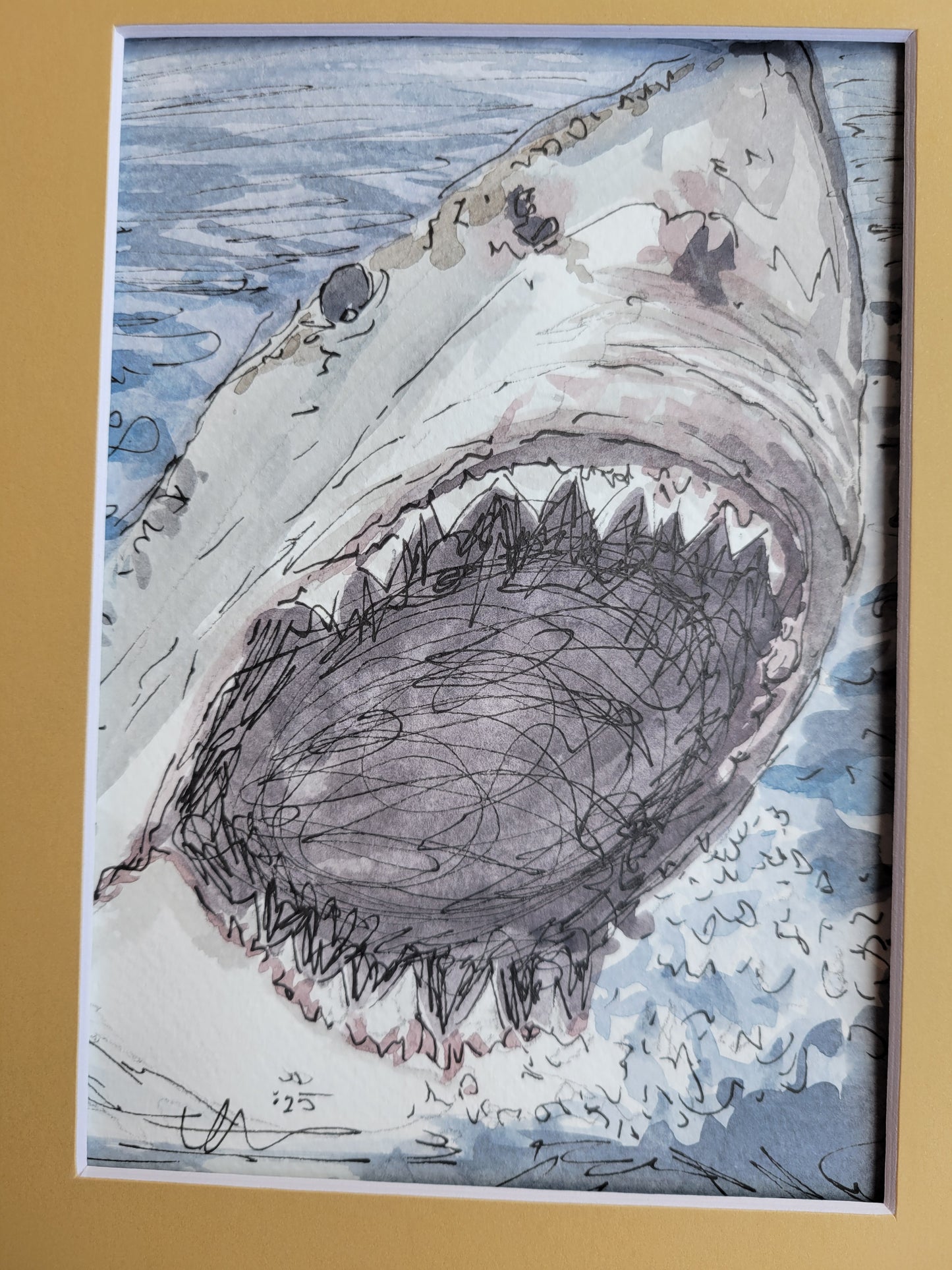 You're Gonna Need a Bigger Boat - Jaws Original Ink & Watercolor Art (5x7)