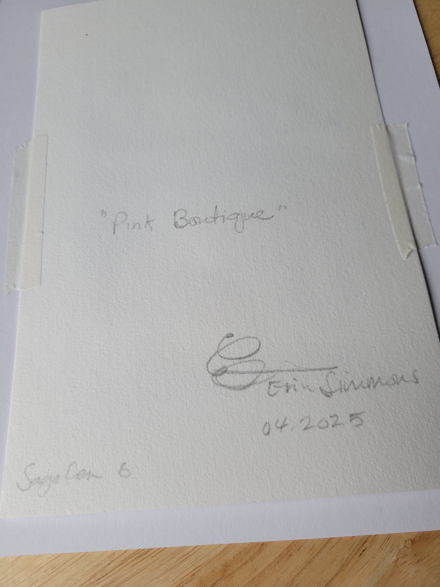 Pink Boutique - Sagefen Series Original Ink & Watercolor Art (5x7)