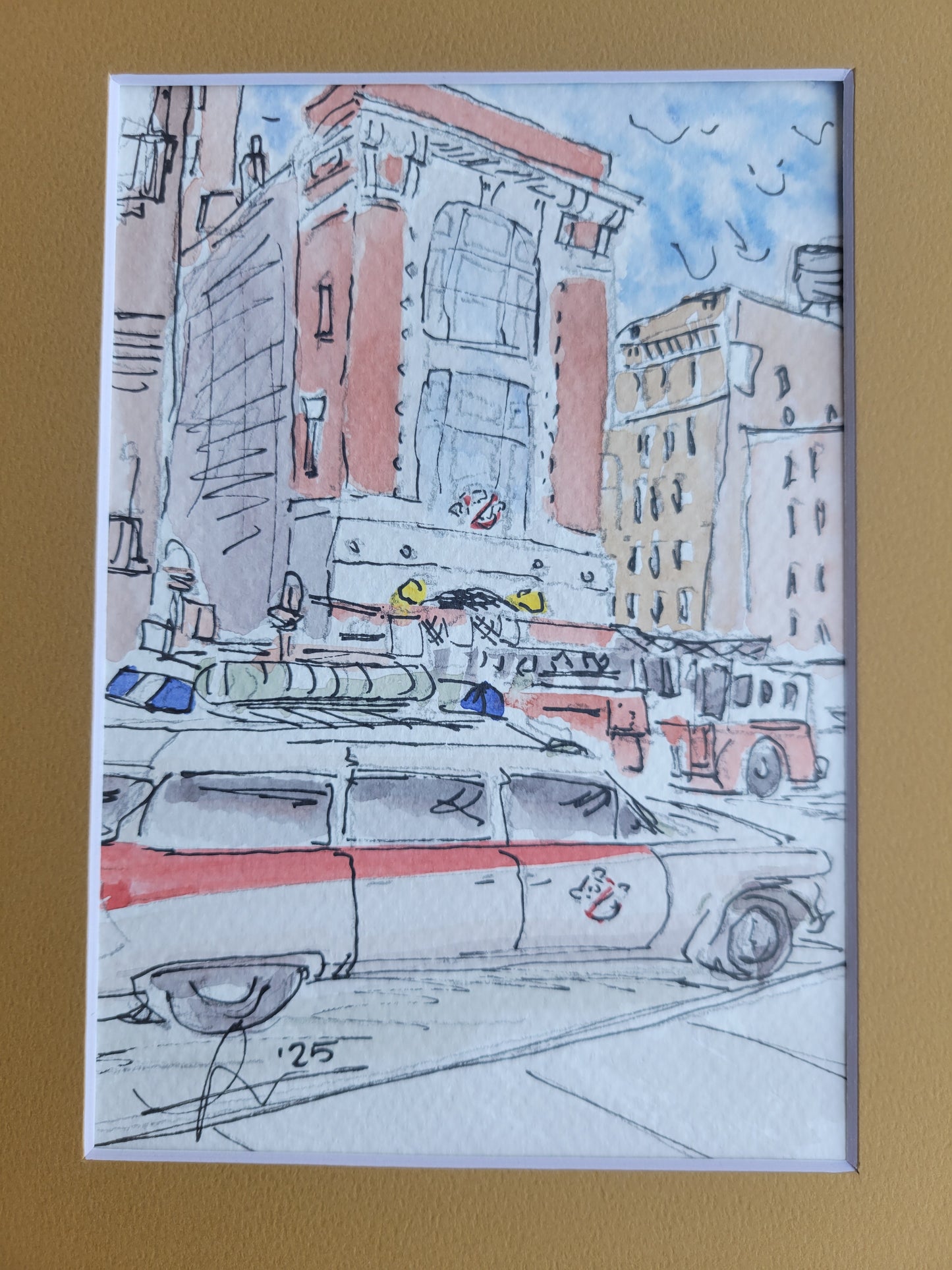 Ladder No. 8 - Ghostbusters Movie Original Ink & Watercolor Artwork