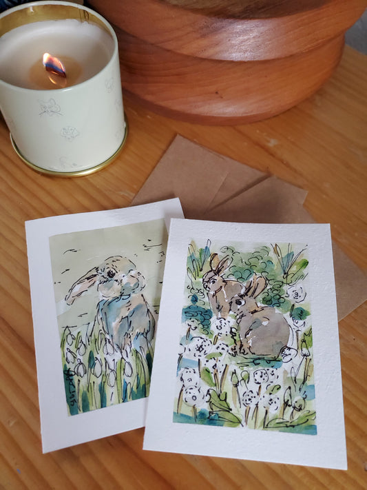 Easter Bunnies in the Meadow - Easter Greeting Cards (4x6)