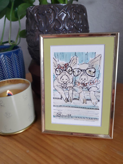 Hipster Farm Friends - Frameable Easter Greeting Cards (4x6)