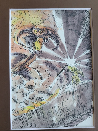 You Shall Not Pass - Lord of the Rings LOTR Original Ink & Watercolor Artwork