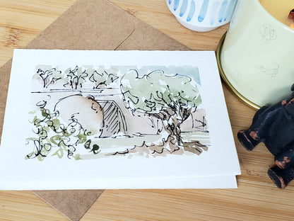 Resurrection Tomb Easter Card - Original Ink & Watercolor