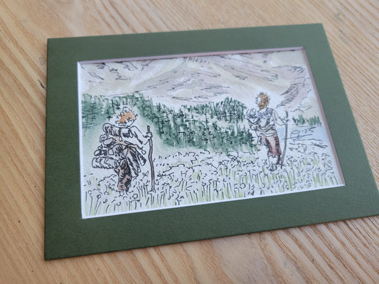 Songs & Tales - Lord of the Rings LOTR Original Ink & Watercolor Artwork