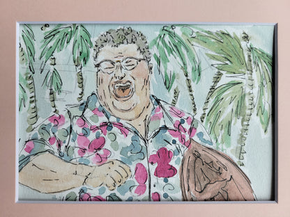 Ah, No Wonder You're Extinct - Jurassic Park Original Ink & Watercolor Art (5x7)