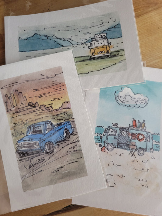 Original Art Postcard