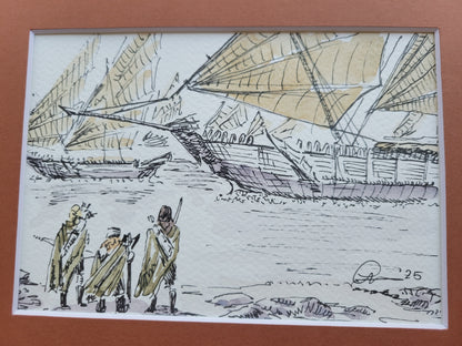 Corsairs of Umbar - Lord of the Rings LOTR Original Ink & Watercolor Artwork