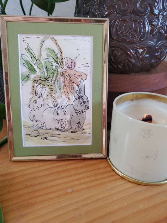 Bunny Harvest - Original Ink & Watercolor Paintings (4x6)
