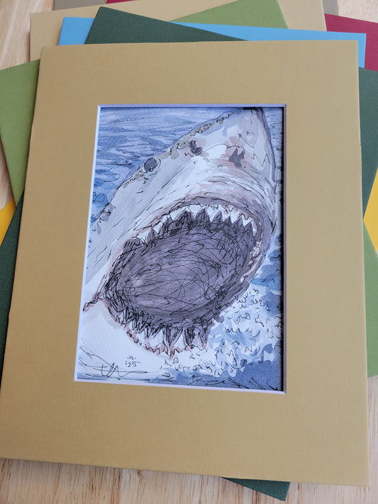 You're Gonna Need a Bigger Boat - Jaws Original Ink & Watercolor Art (5x7)