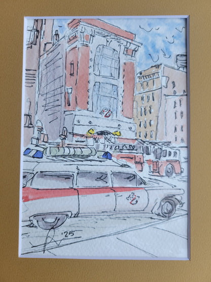 Ladder No. 8 - Ghostbusters Movie Original Ink & Watercolor Artwork